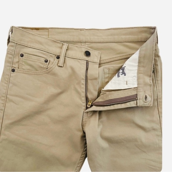 Levi's Men's 513 Slim Straight Jean Pants, Beige, Size 31x30 - Picture 8 of 13